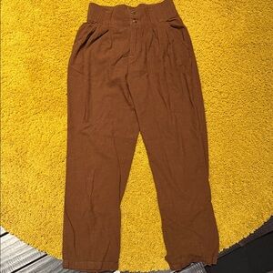 Urban outfitters high-rise brown linen pants